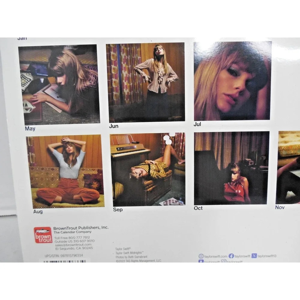 Taylor Swift Official 2025 Monthly Wall Calendar NEW SEALED 12